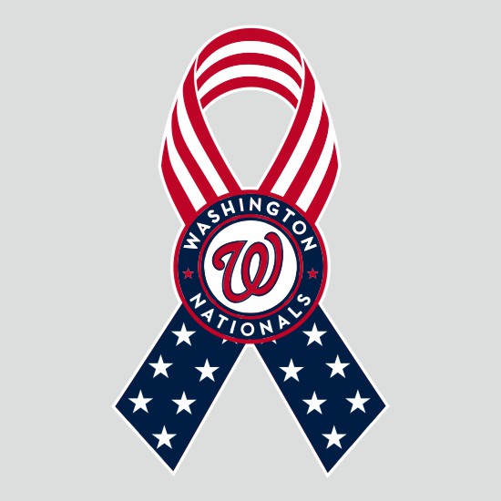 Washington Nationals Ribbon American Flag logo vinyl decal